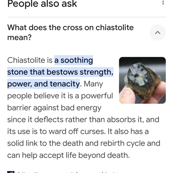 New Sterling Silver Chiastolite and garnet ring Size 9 - Picture 5 of 15